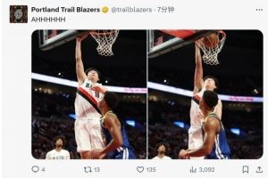 NBA生涯首个运动战进球!开拓者官推连发三条杨瀚森动态